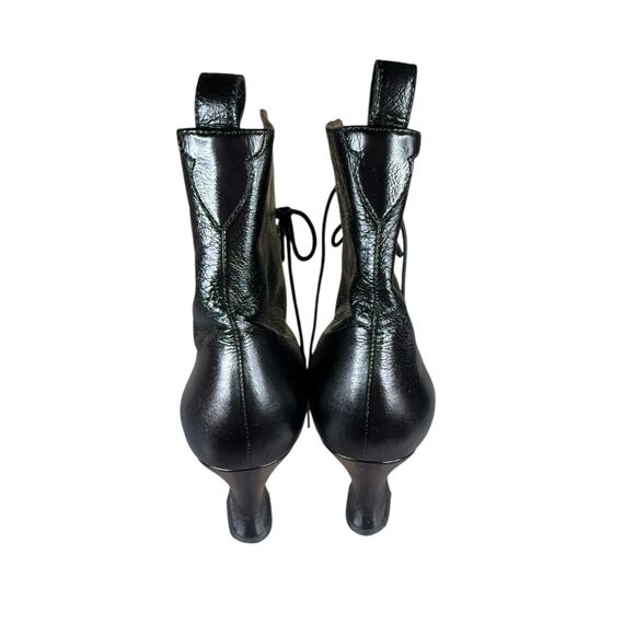 Marc Jacobs The Victorian Black Leather Lace-Up Ankle Boots Size 7 US - Picture 8 of 11